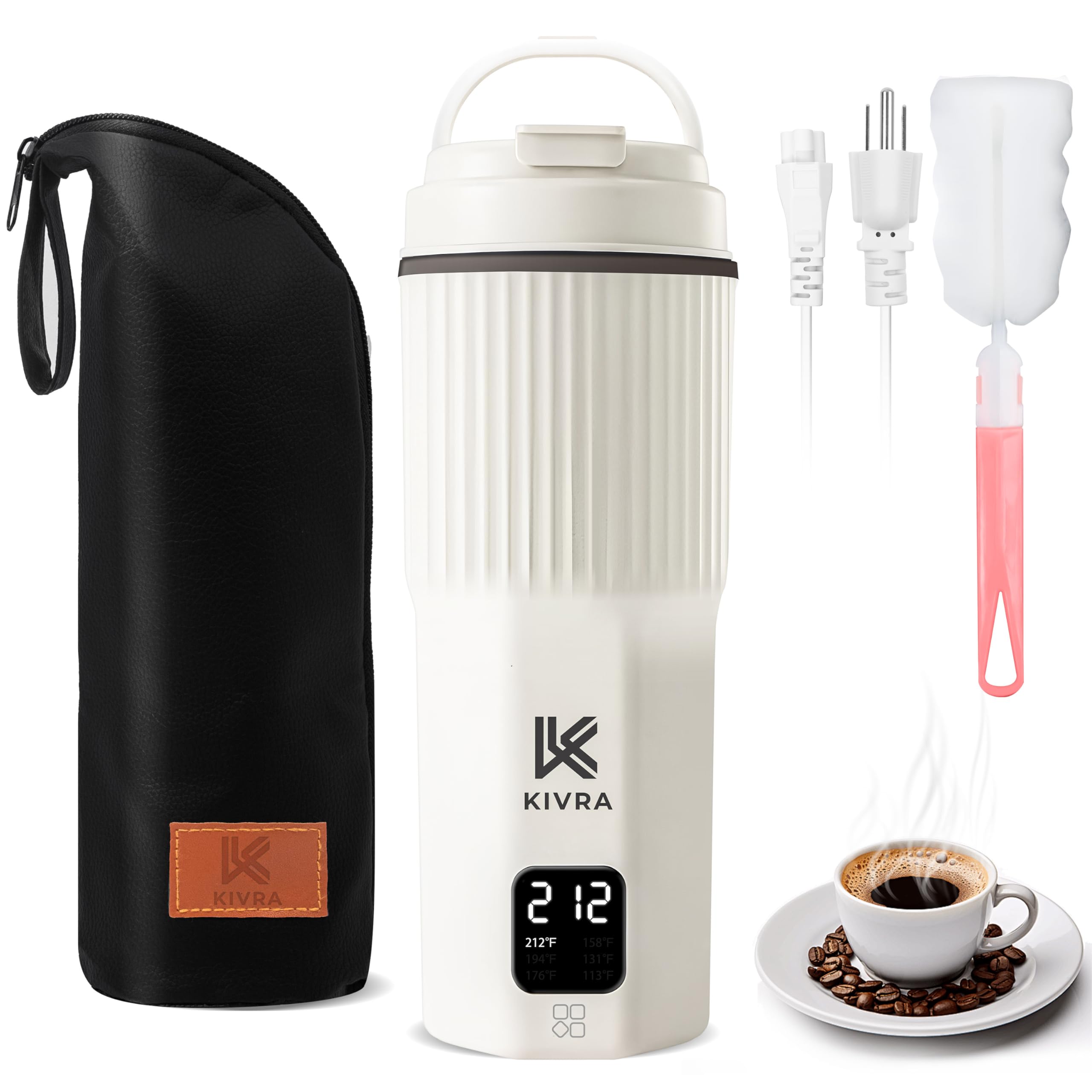 KIVRA hervidor viajero 450 ml listo para bebidas calientes en viaje