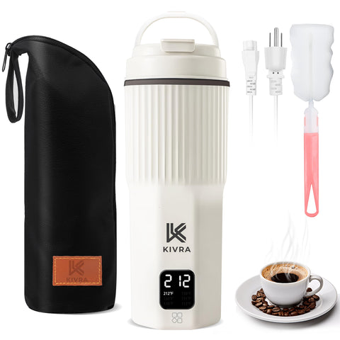 KIVRA hervidor viajero 450 ml listo para bebidas calientes en viaje