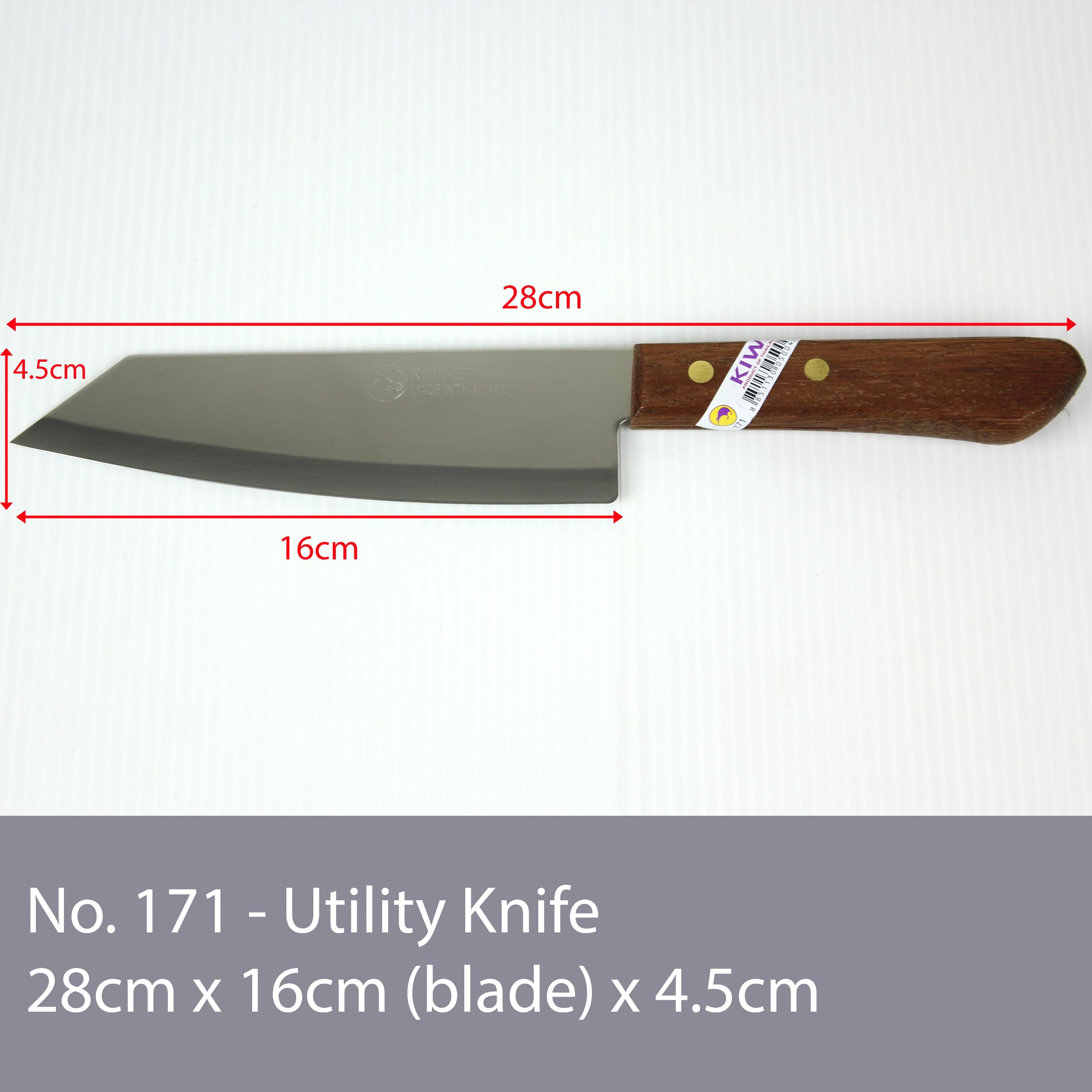 Kiwi cuchillo tailandés de 8 pulgadas para cortar verduras y carnes