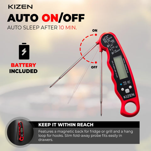 KIZEN IP67 resistente al agua, fácil de limpiar tras la cocción.