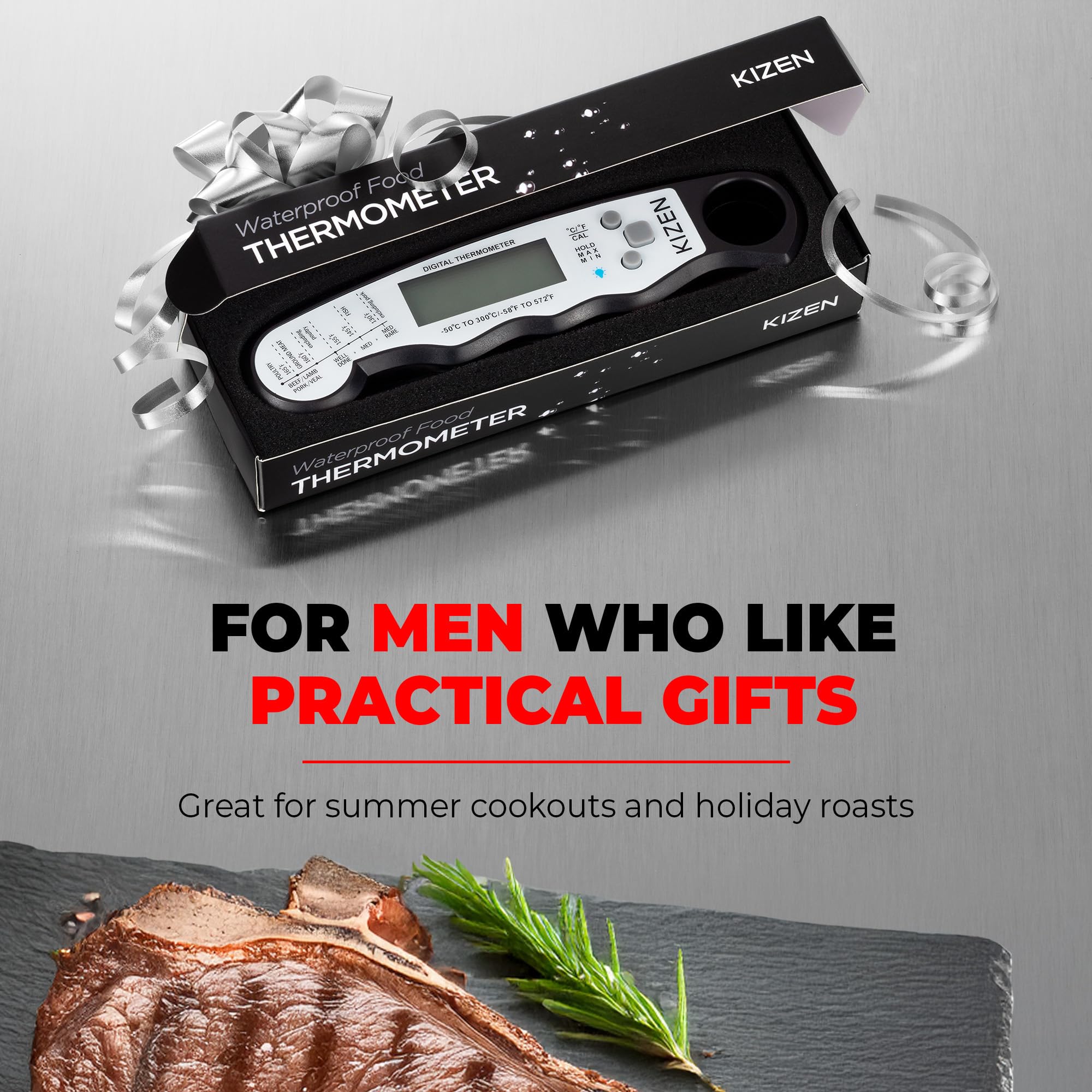 KIZEN termómetro regalo de cocina práctico y duradero