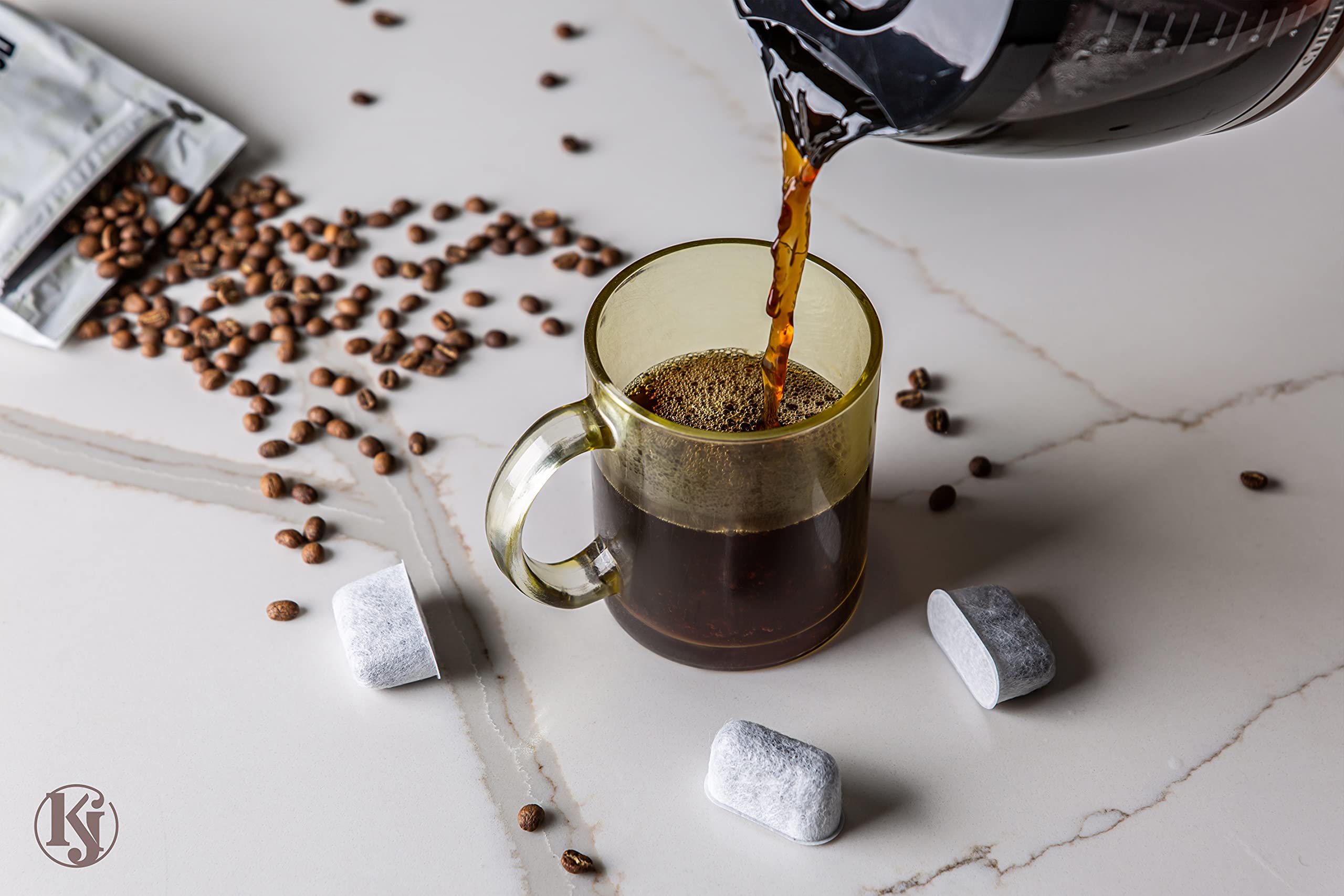 K&J filtro ideal para lograr un sabor de café más limpio filtrando impurezas.