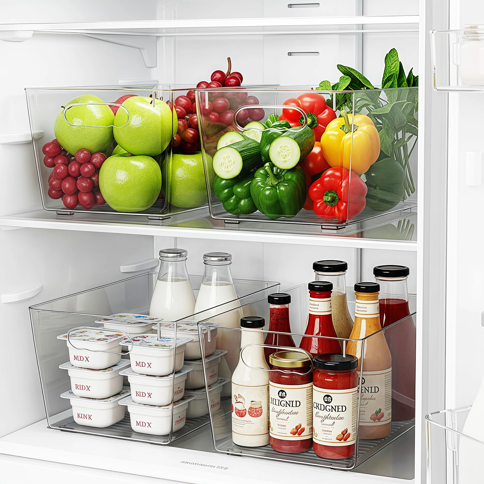 KJIXYUNG espacios de despensa compactos, optimizan estantes y clasificación de alimentos