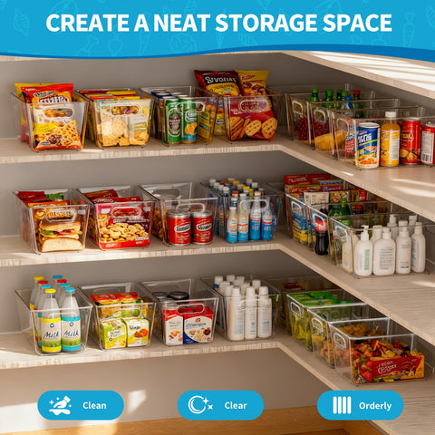 KJIXYUNG organizadores apilables para cocina, ahorro de espacio y acceso rápido