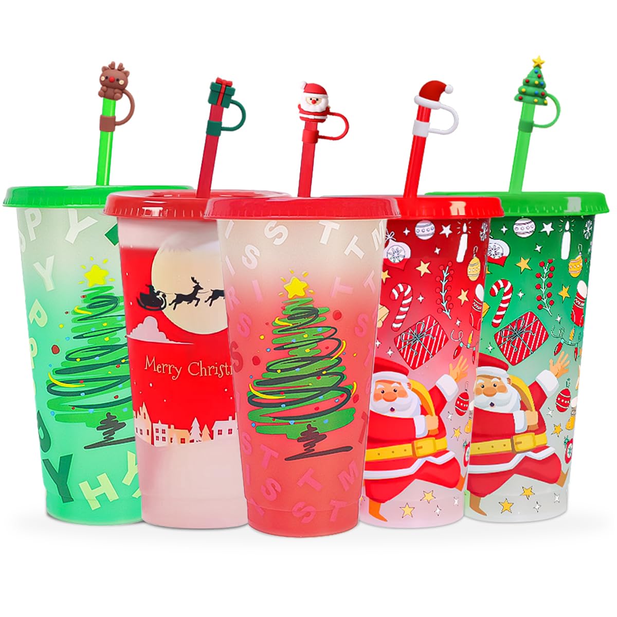 KJRIVER copas Navidad cambio de color para bebidas frías y fiestas.