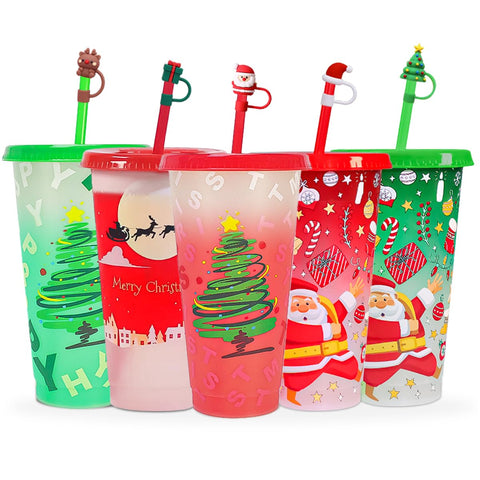 KJRIVER copas Navidad cambio de color para bebidas frías y fiestas.