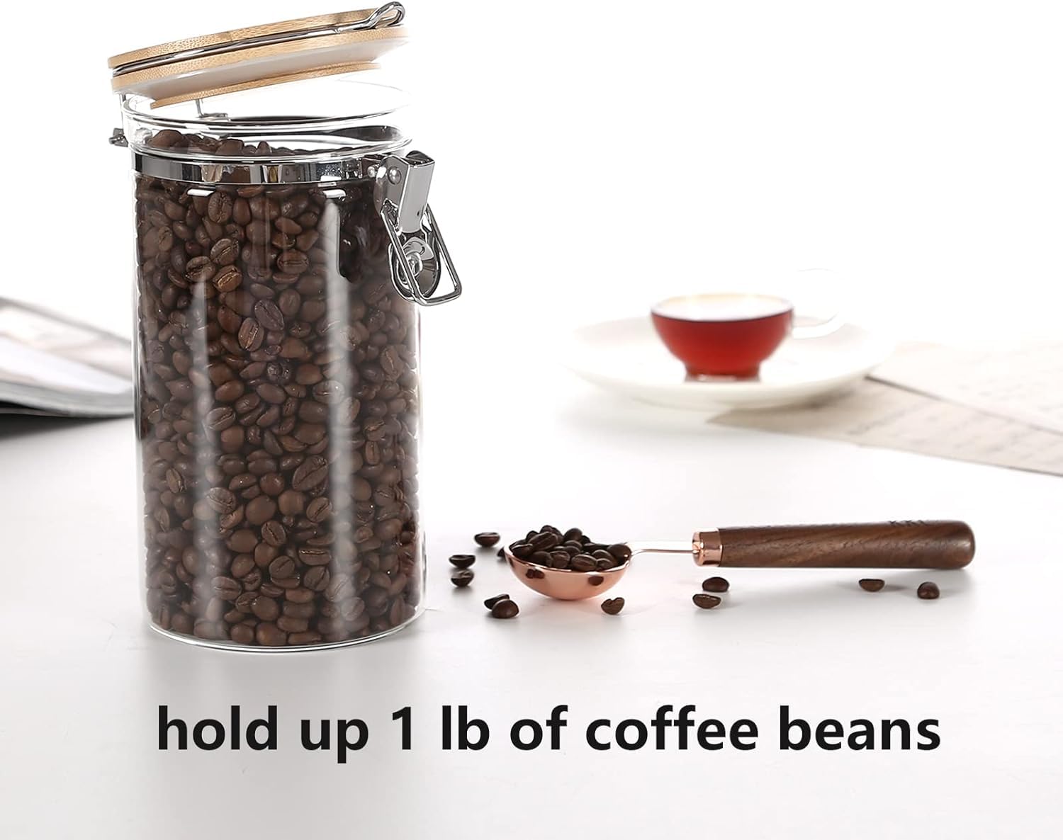 KKC Home Accents tarro de 40 oz, capacidad para 1 libra de granos de café