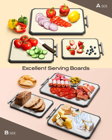 KLAPOLA tabla de acero inoxidable para carne, corte limpio e higiénico