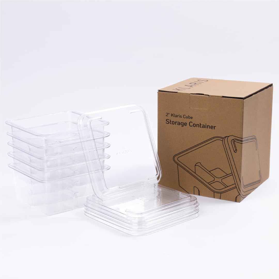 Klaris: contenedor cubo 2 pulgadas con tapa apilable para congelador.