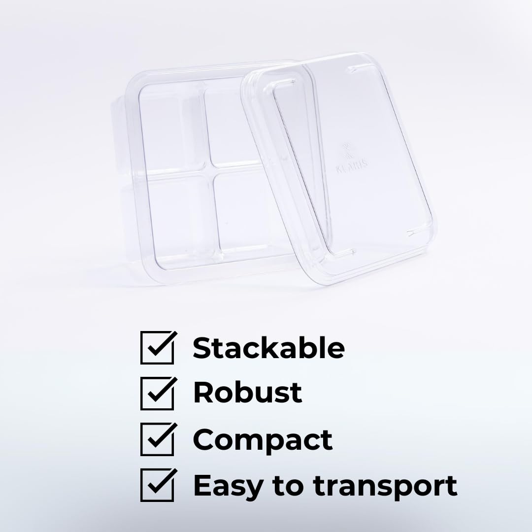 Klaris: diseño compacto y apilable para ahorrar espacio en el congelador.
