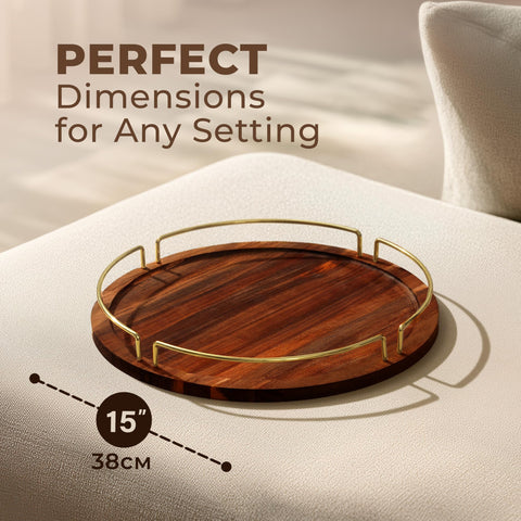 Decoración de mesa y servicio: bandeja Klavio de acacia