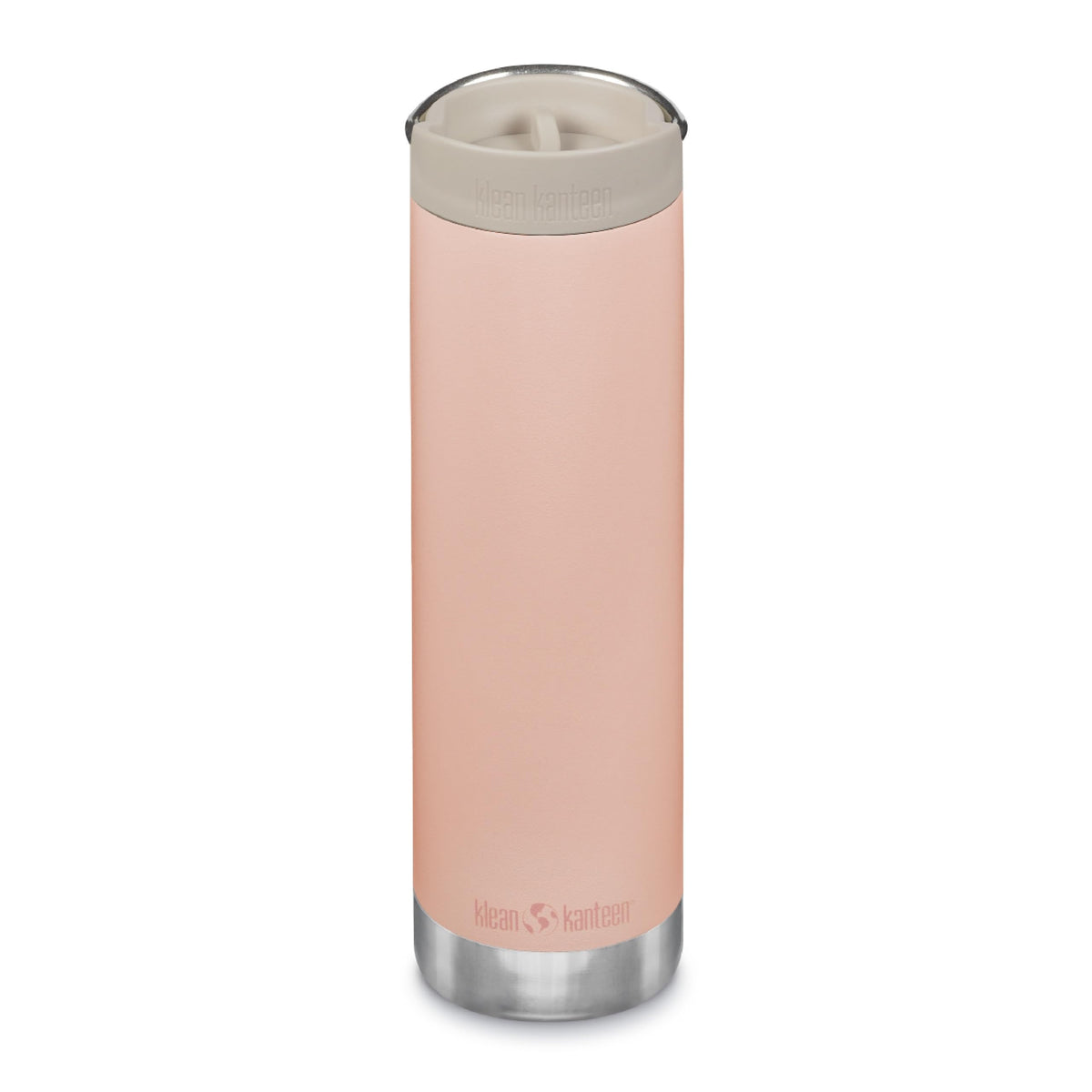 Klean Kanteen 20oz TKWide con Café Cap Peach Parfait, ideal para café caliente durante horas