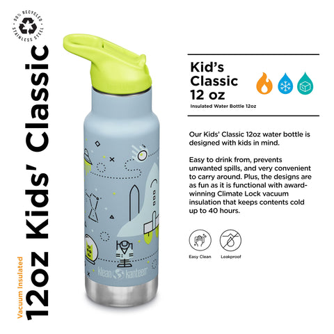 Klean Kanteen con tapa Flip Seal y pajita integrada para sorbos sin derrames.