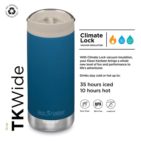 Klean Kanteen TKWide, acabado resistente Klean Coat para uso diario.
