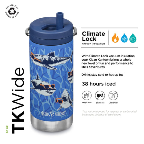 Klean Kanteen TKWide Tapa Café con Lazo Transportable, transporte cómodo sin derrames