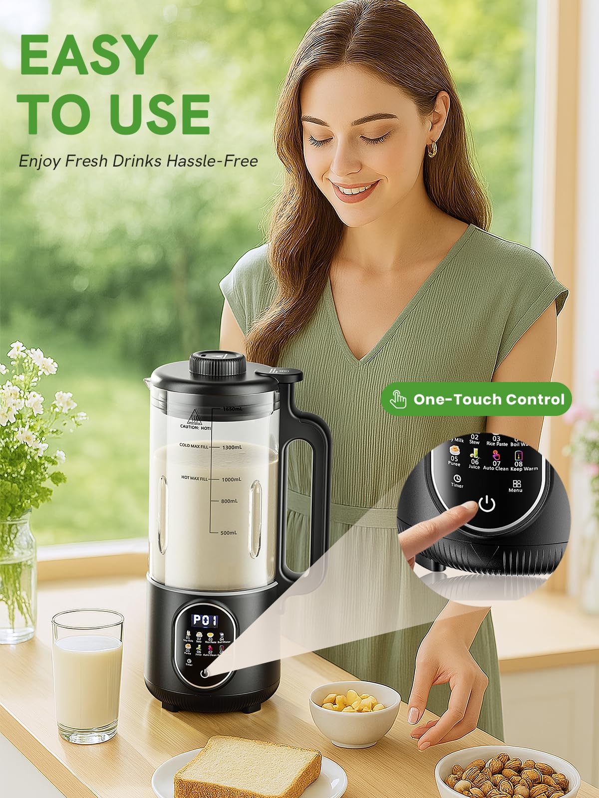 KLEANMAX auto limpieza facilita el mantenimiento tras preparar bebidas