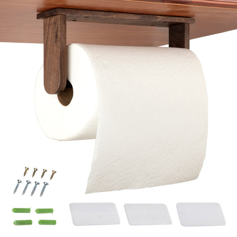 klleyna portarrollos de papel toalla de madera para instalación bajo gabinete, práctico y estético.