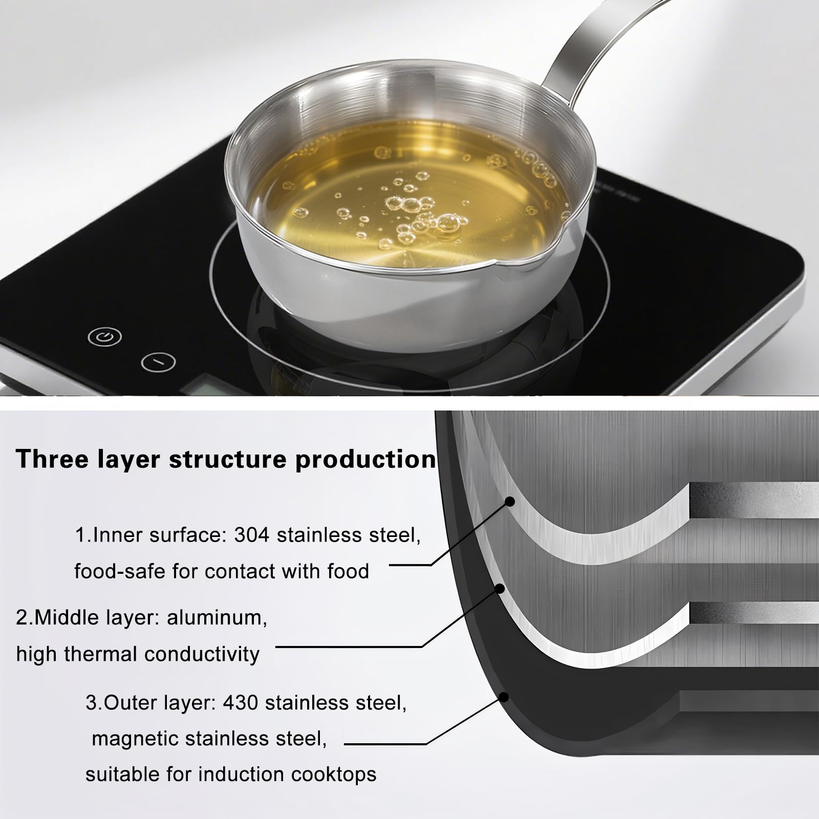 Kloahmo doble cocina: apta para inducción y gas.
