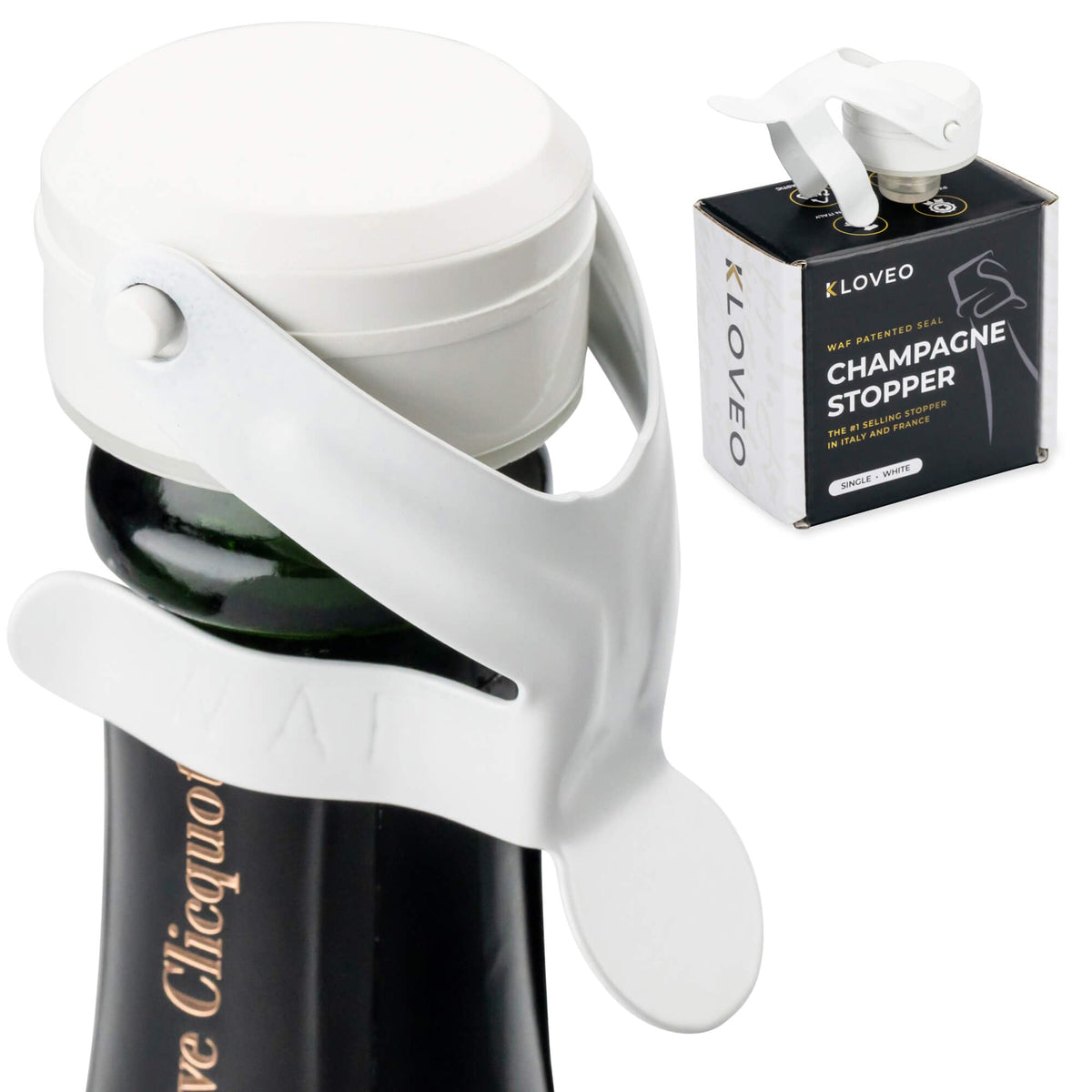 KLOVEO WAF Stopper: tapa italiana que mantiene las burbujas y la frescura