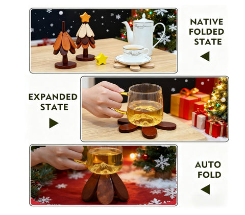 KLROAD trivet arbol navidad cerrado: almacenamiento vertical y decorativo.