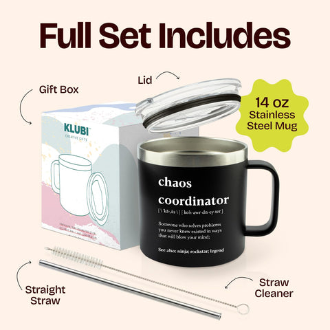 KLUBI Chaos Coordinador, cuerpo inoxidable, duradero para uso diario en la oficina.