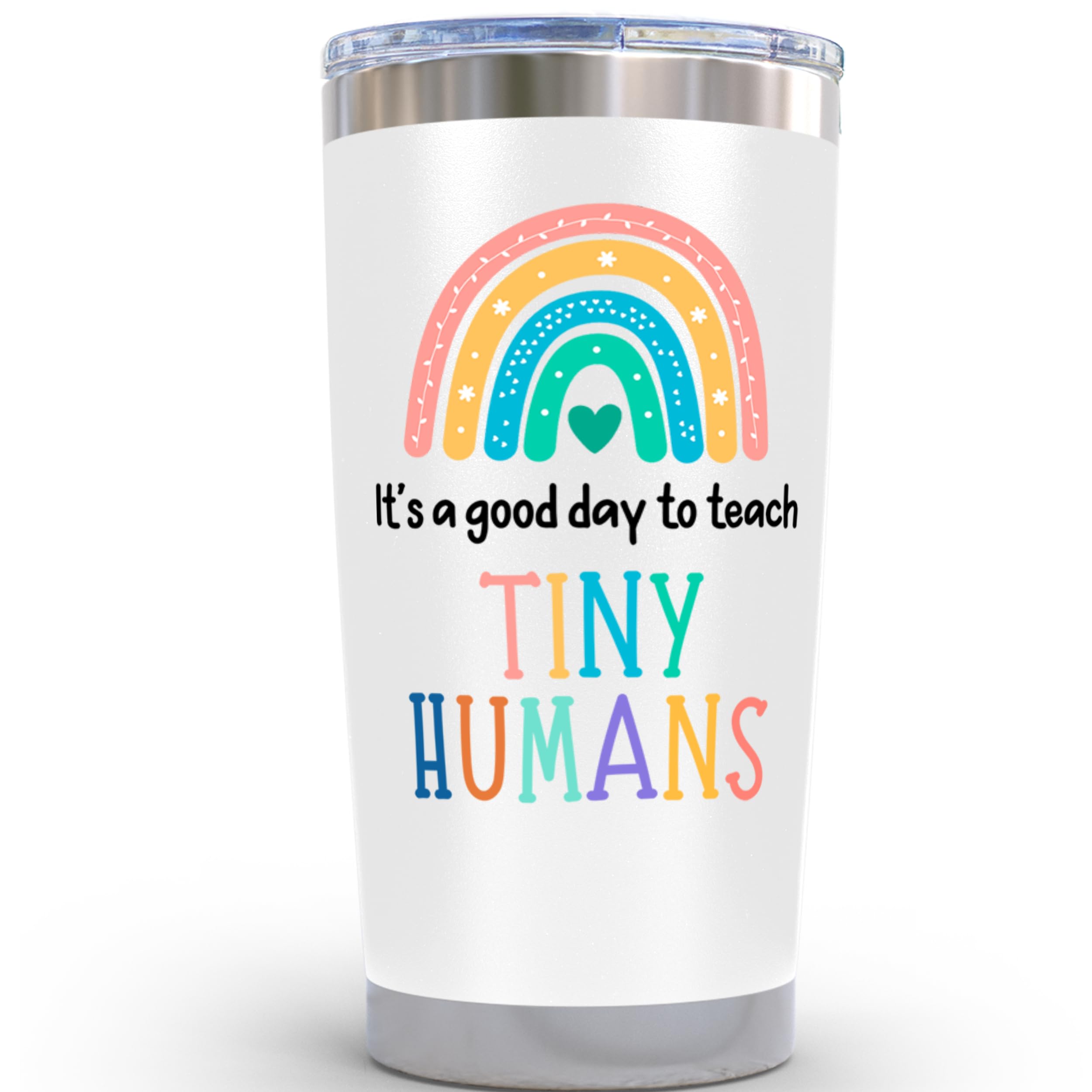 KLUBI Daycare Tumbler 20 onzas, vista frontal, regalo práctico para maestras.