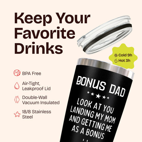 KLUBI tumbler 20oz negro con kit de regalo incluido para ocasión especial.