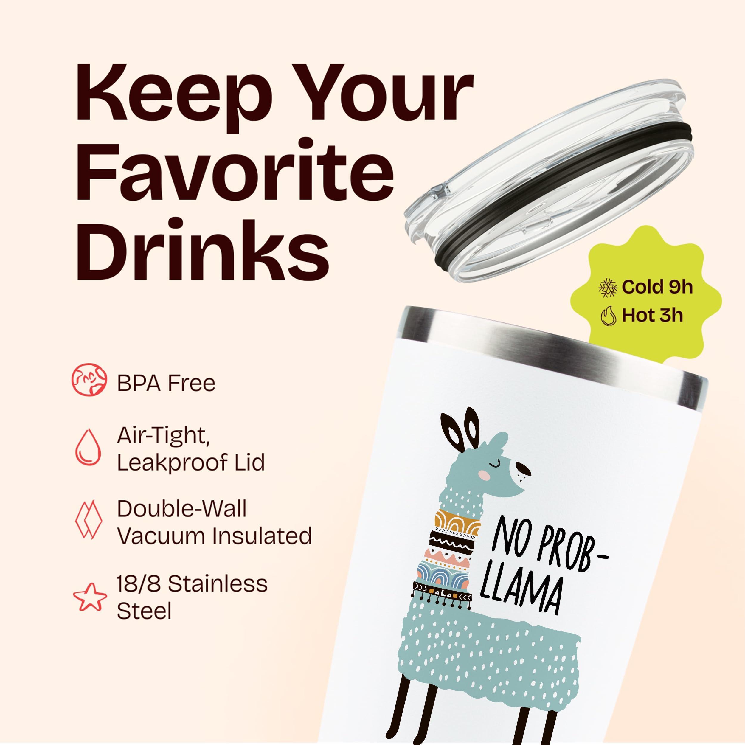 Vaso KLUBI con tapa antifugas, para viajes seguros.