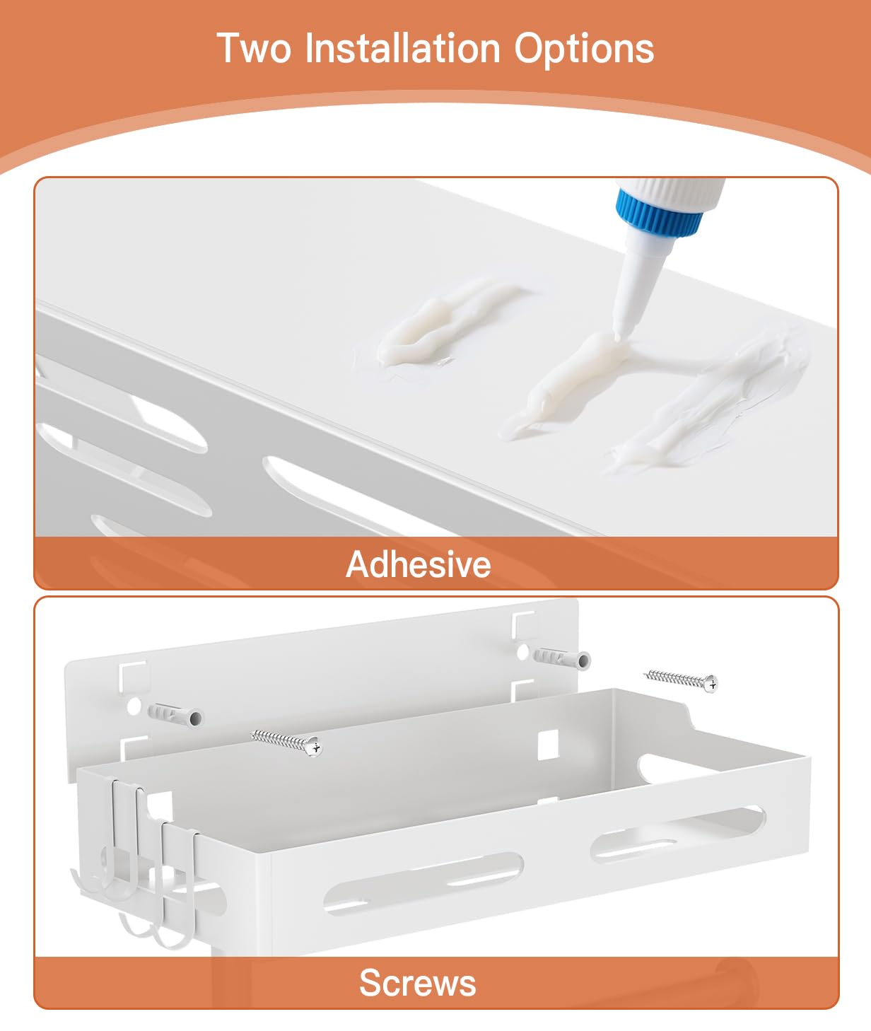 KLYLVENNE organizador en baño con porta-papel y ganchos