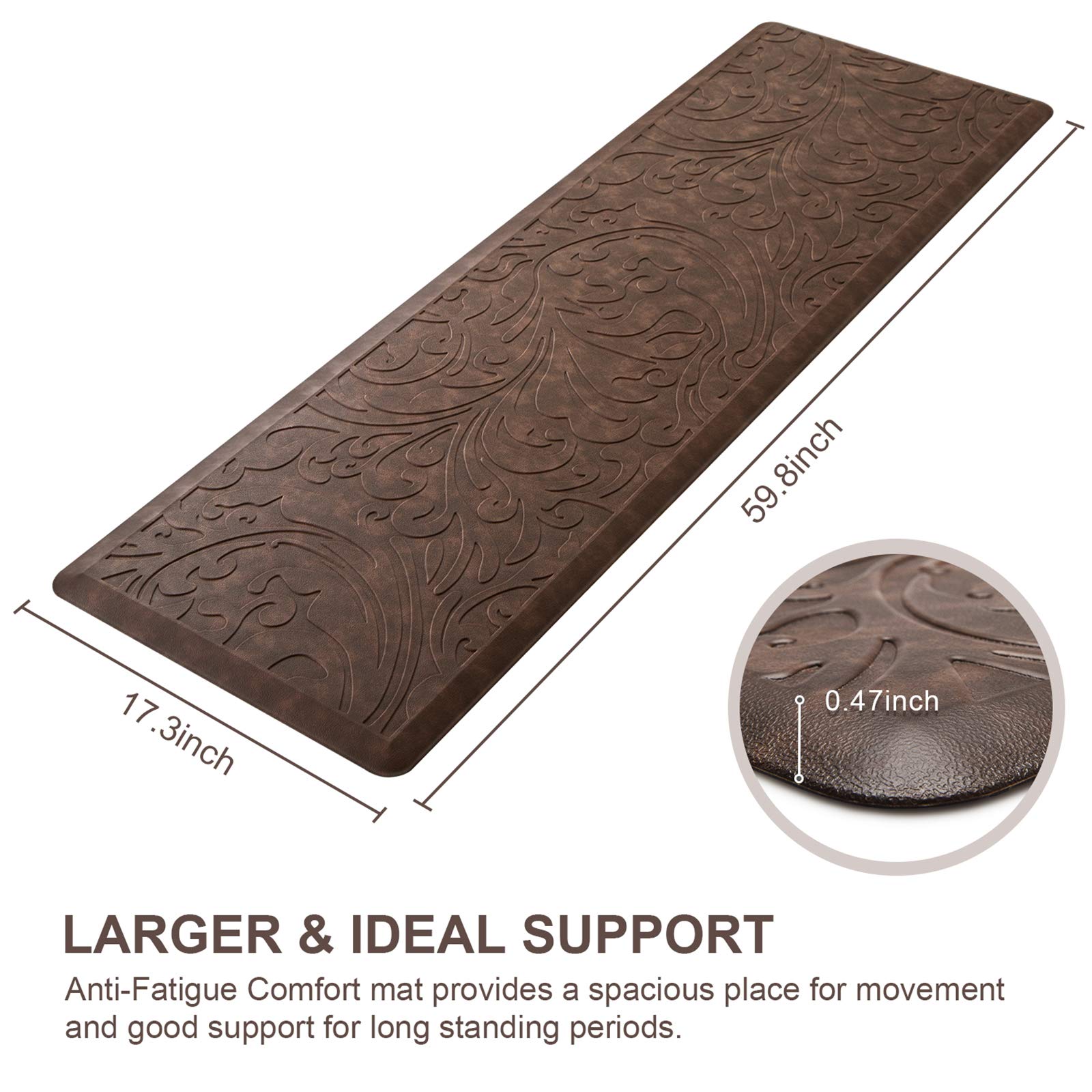 KMAT alfombra cocina impermeable con base antideslizante segura.