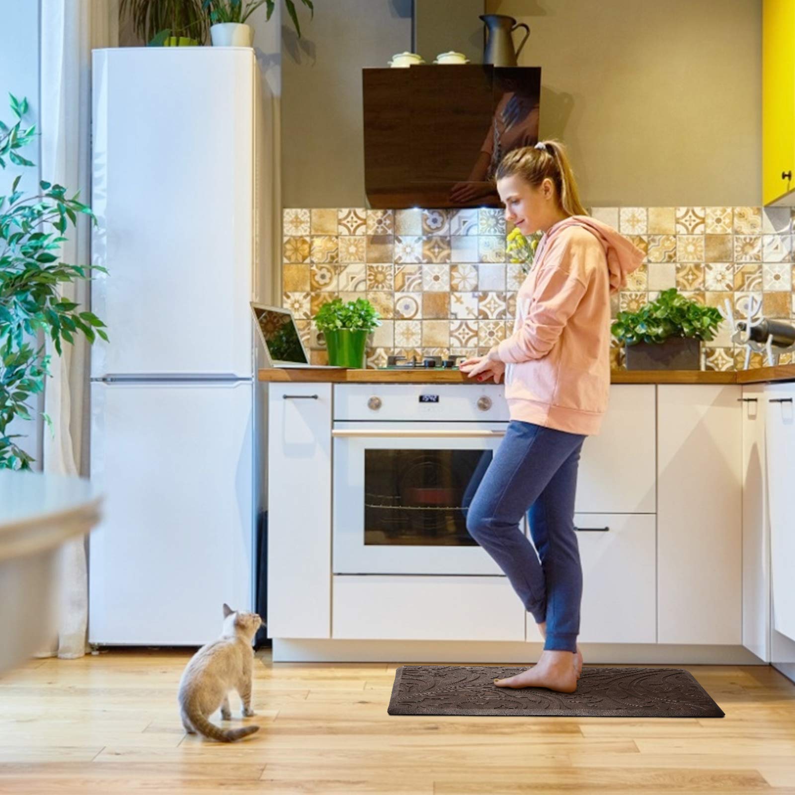 KMAT alfombra 44x71 cm ideal para cocinas y escritorios