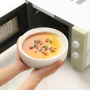 KMIGRUAN tazon uso diario ceramico blanco 8pulgadas, duradero