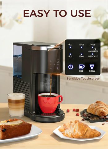 Sistema de limpieza automática en la cafetera Kndko.