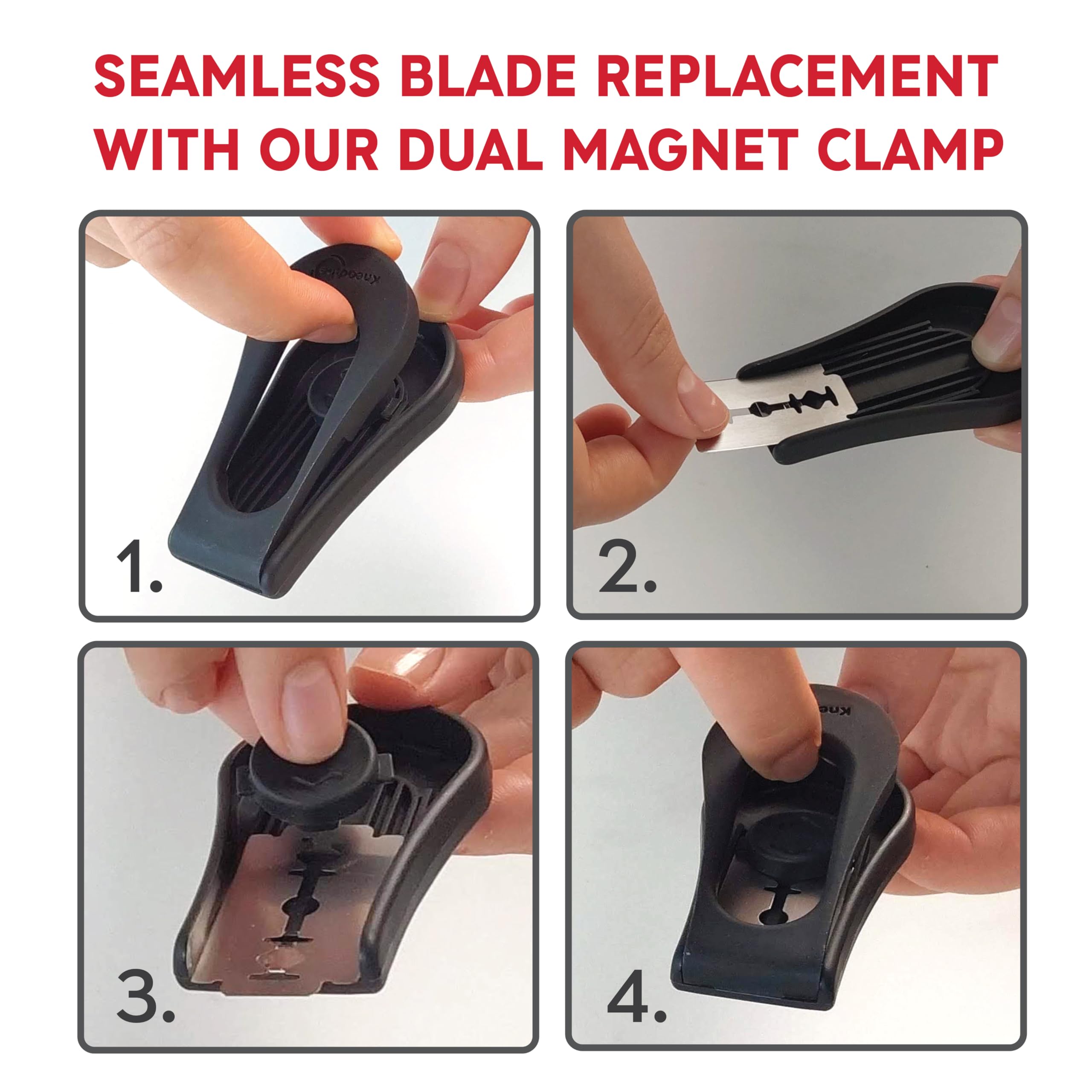 KNEADACE Lame almacenamiento magnetico: guarda cerca de la nevera para mayor orden.
