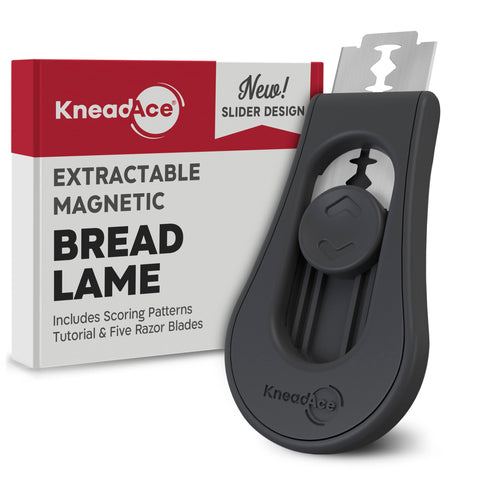 KNEADACE Lame pan magnetico: almacenamiento práctico y cortes controlados para masas fermentadas.