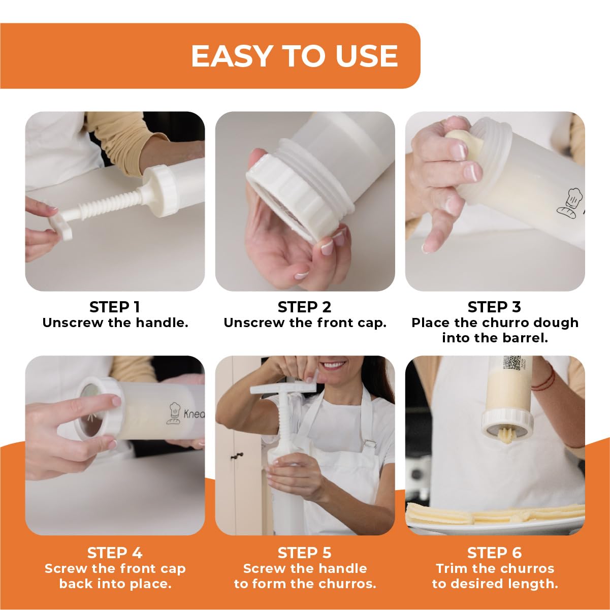 Kneadeat prensa de galletas para dar forma uniforme a tus churros