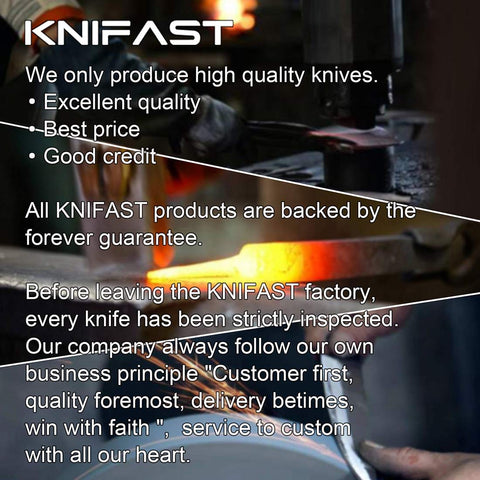 Uso al aire libre con funda y cinturón KNIFAST para transportar con seguridad.