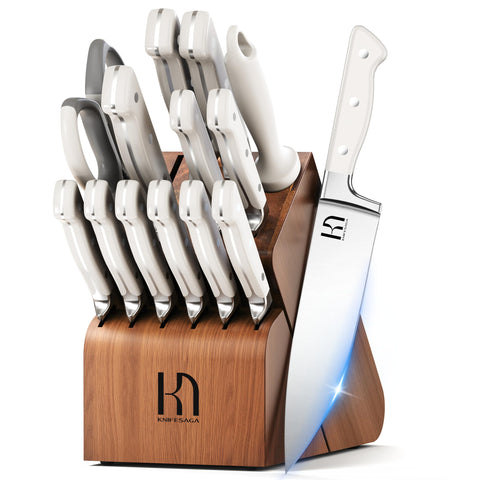 Cuchillo chef KnifeSaga de 8 pulgadas para cortes precisos y cómodos.
