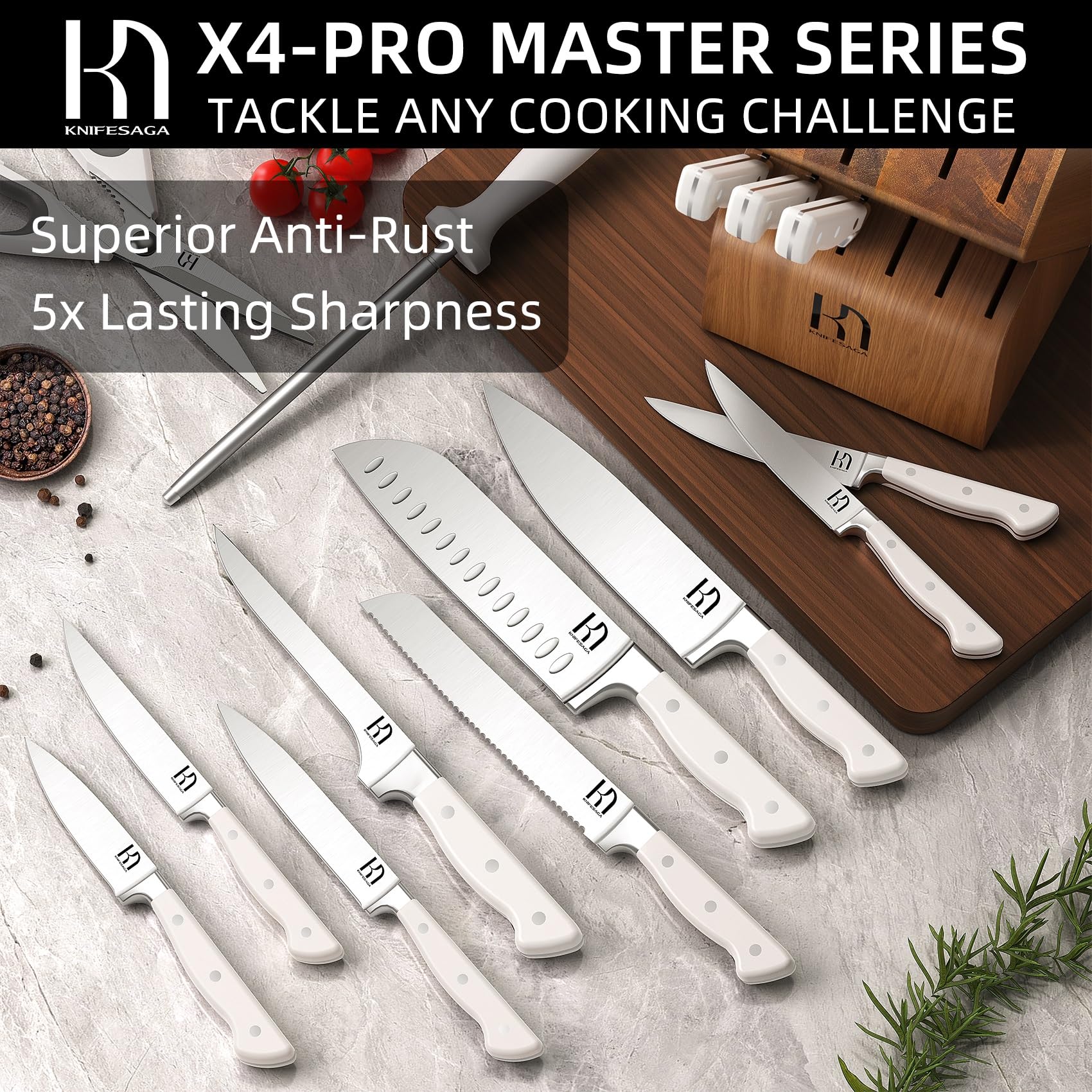 Cuchillo utilidad KnifeSaga de 5 pulgadas para tareas diarias.