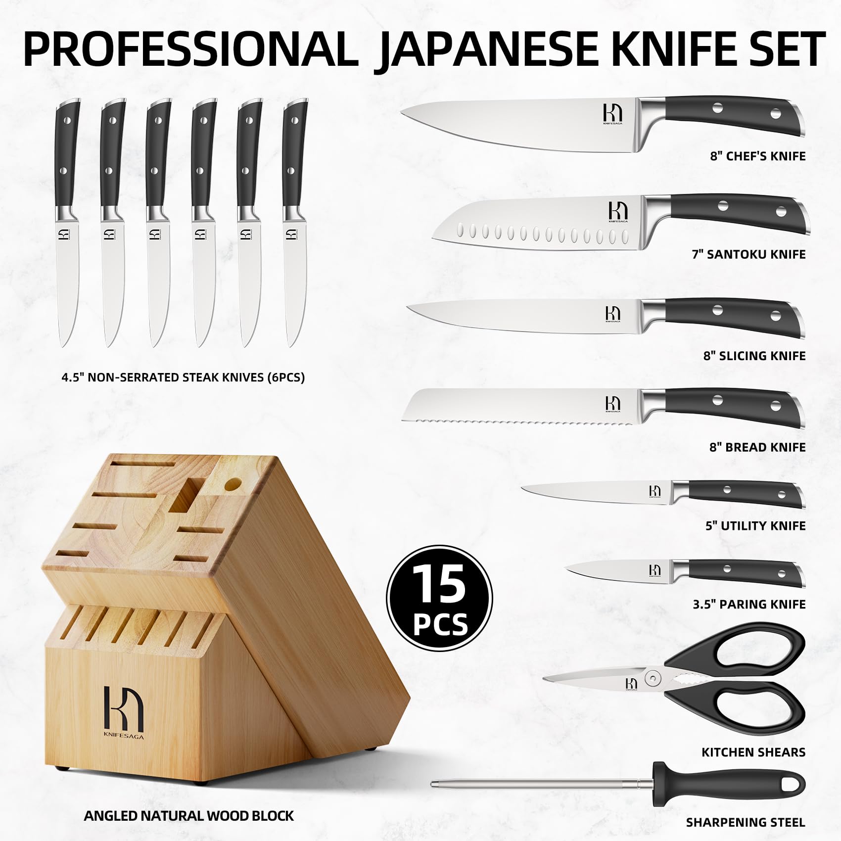 KnifeSaga: corte rápido y eficiente gracias al temple y afilado optimizado.