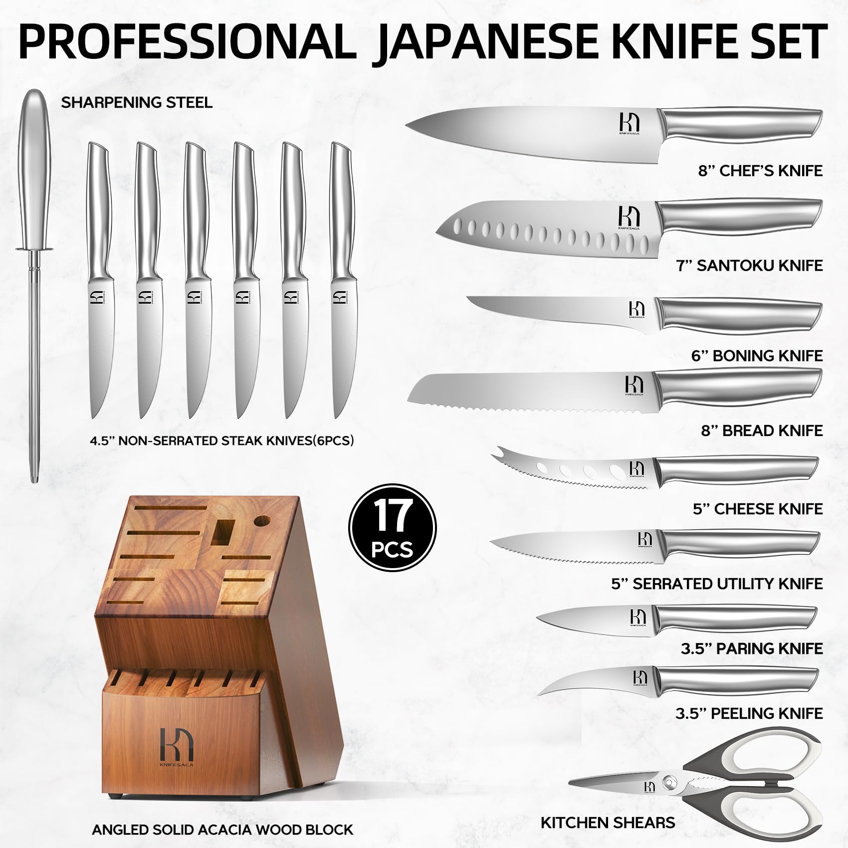 Cuchillo queso KnifeSaga de 5 pulgadas para tareas delicadas