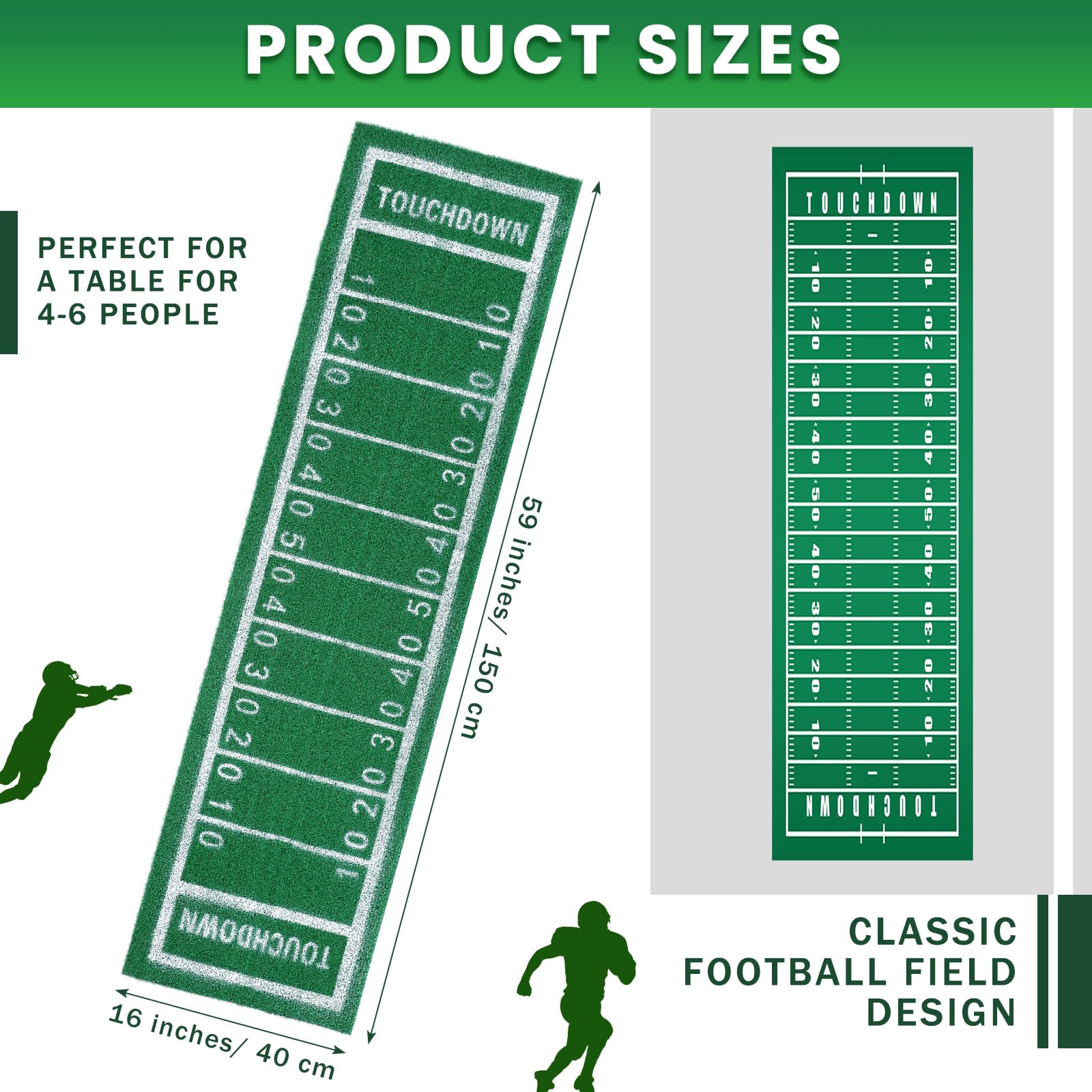 Detalle de diseño de césped artificial con temática de fútbol de Knitgrip