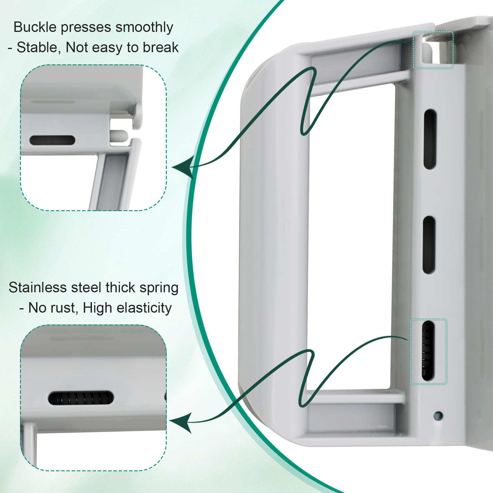 Knocokie 112204S, diseño con resorte de acero para mayor durabilidad.