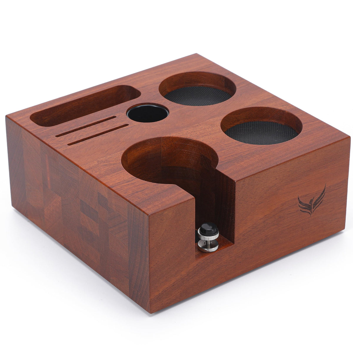 KNODOS estación espresso 58mm en madera de rosa para organización y estética.