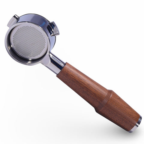 Portafiltro sin fondo KNODOS 54 mm en nogal para Breville, ajuste seguro de uso