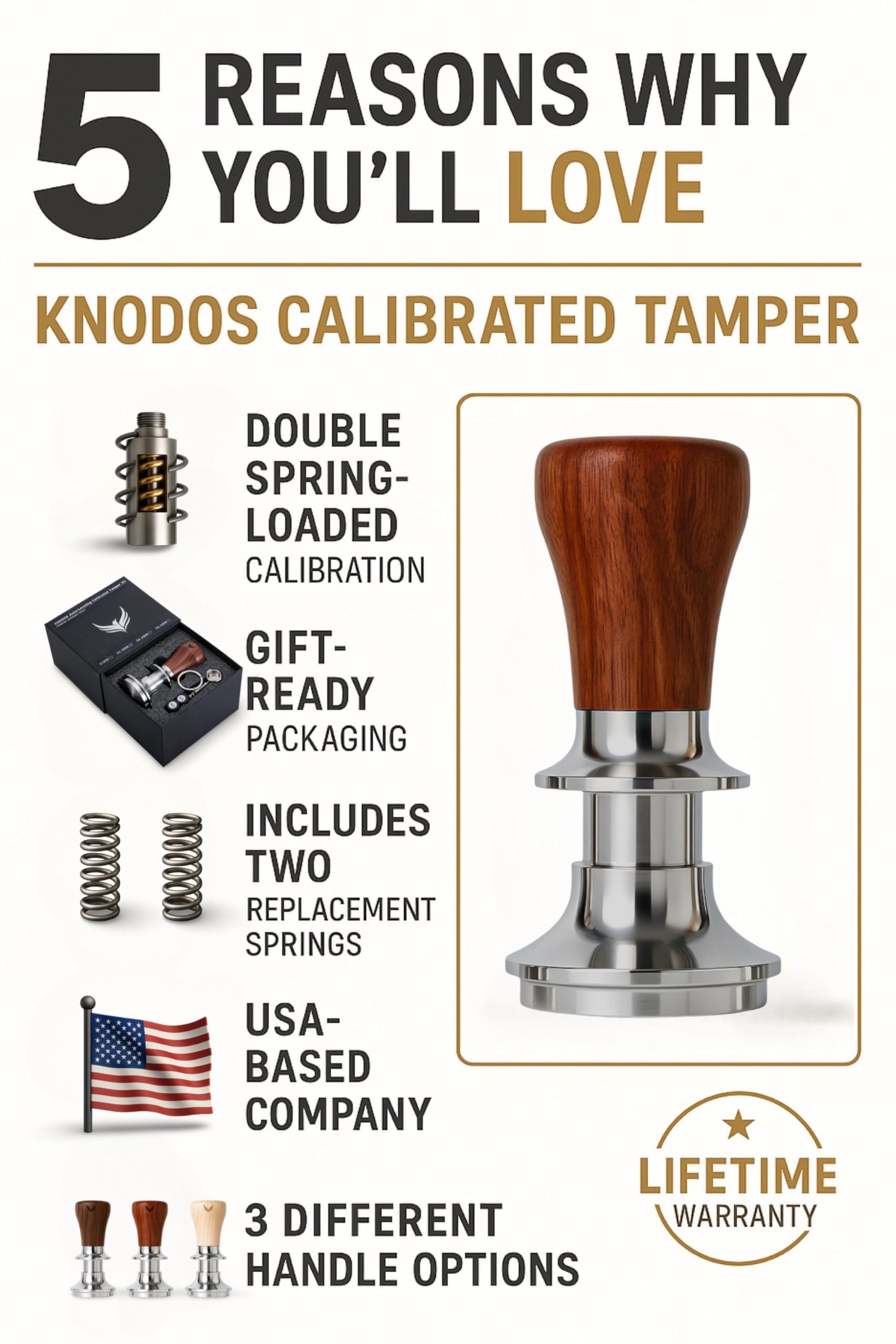 KNODOS prensador cafe expreso regalo caja para aficionados al espresso