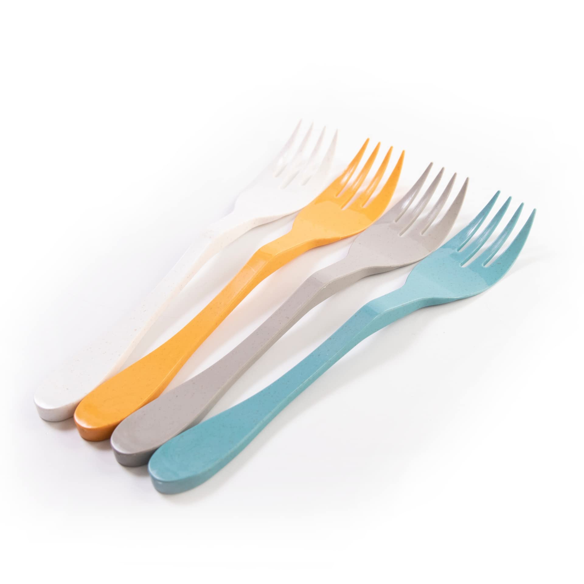 KNORK Eco cubiertos azul de 12 piezas, listos para picnic reutilizables.