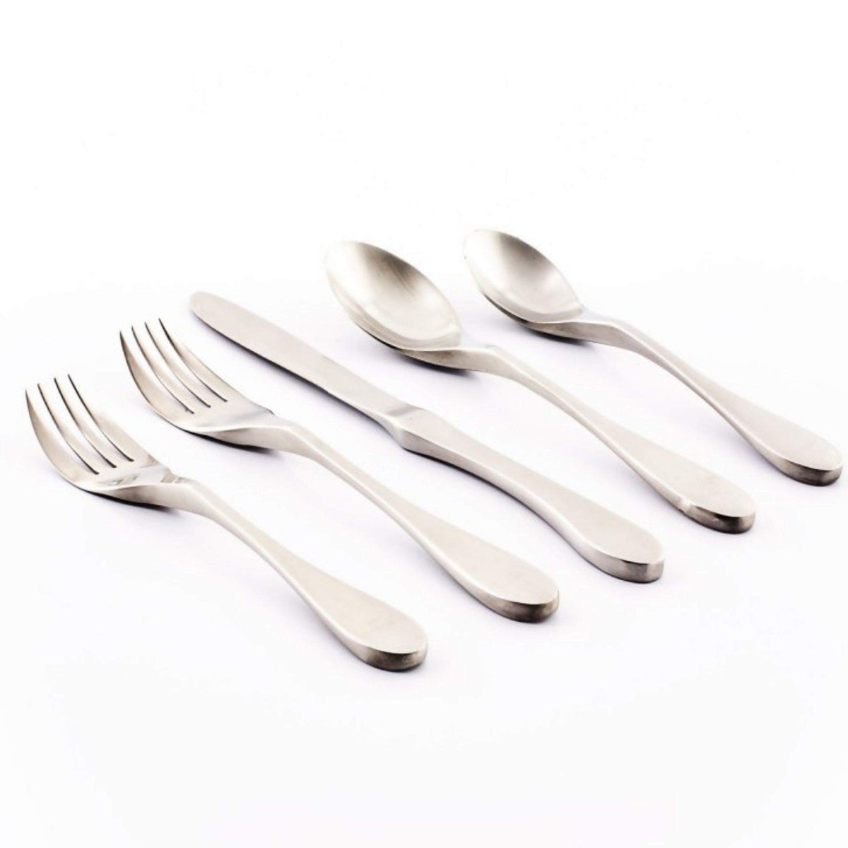 KNORK conjunto mate 20 piezas en plata, perfecto para una mesa formal y elegante