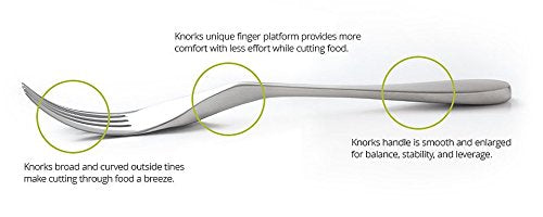 Knork Original, diseño dos en uno, cuchillo y tenedor en un solo utensilio.