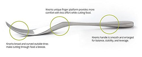 Knork Original, diseño dos en uno, cuchillo y tenedor en un solo utensilio.